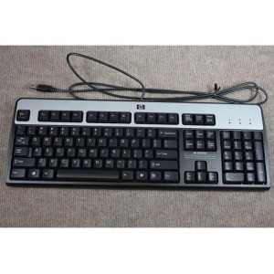 TASTATURA HP Hewlett-Packard Black/Silver Keyboard with USB Interface, noua, originala, cod: KU-0316 / SK-2885